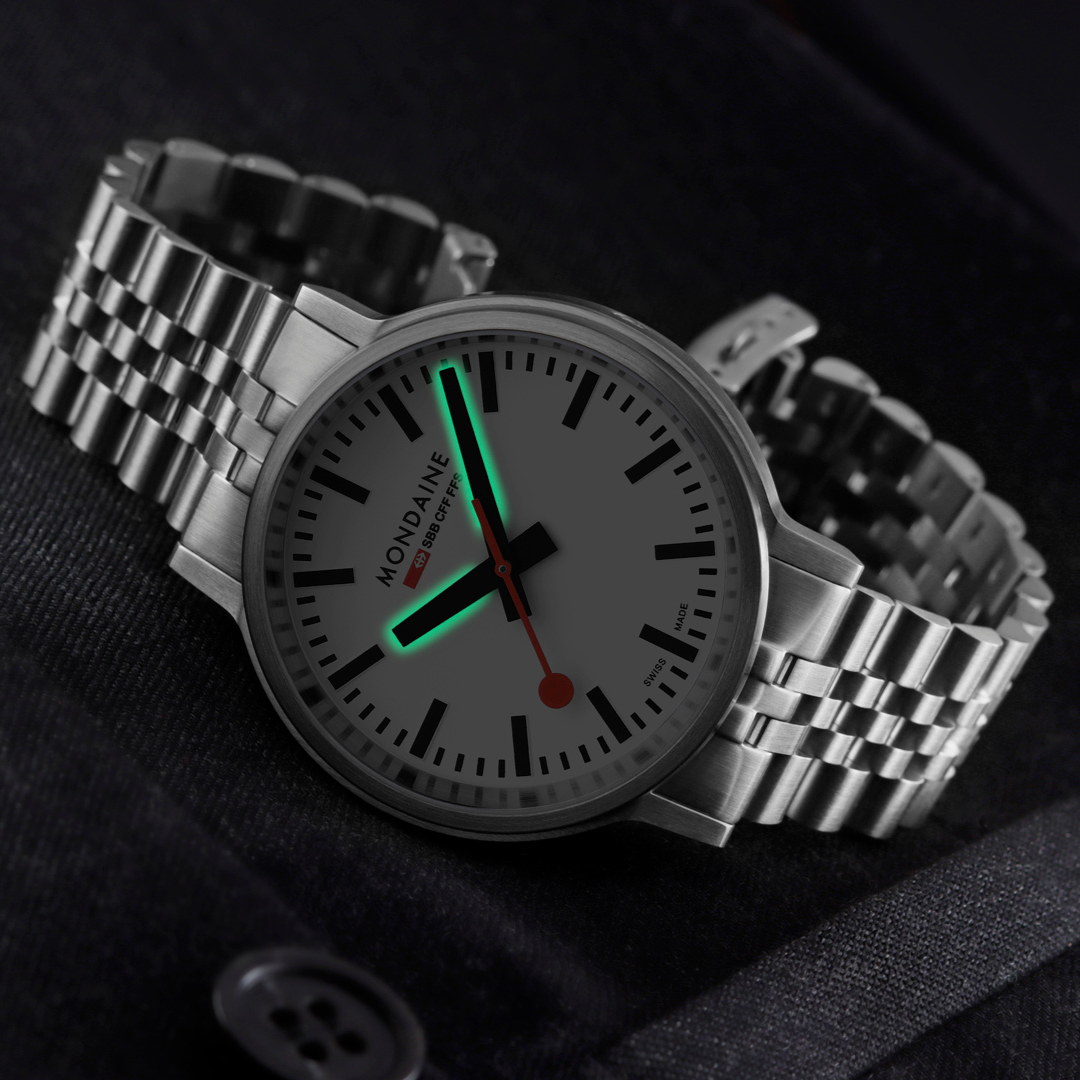 Mondaine Official Swiss Railways Stop2Go Automatic BackLight 41mm Watch
