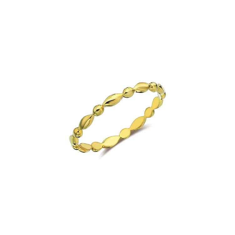 9ct Yellow Gold Dots & Dashes Ring