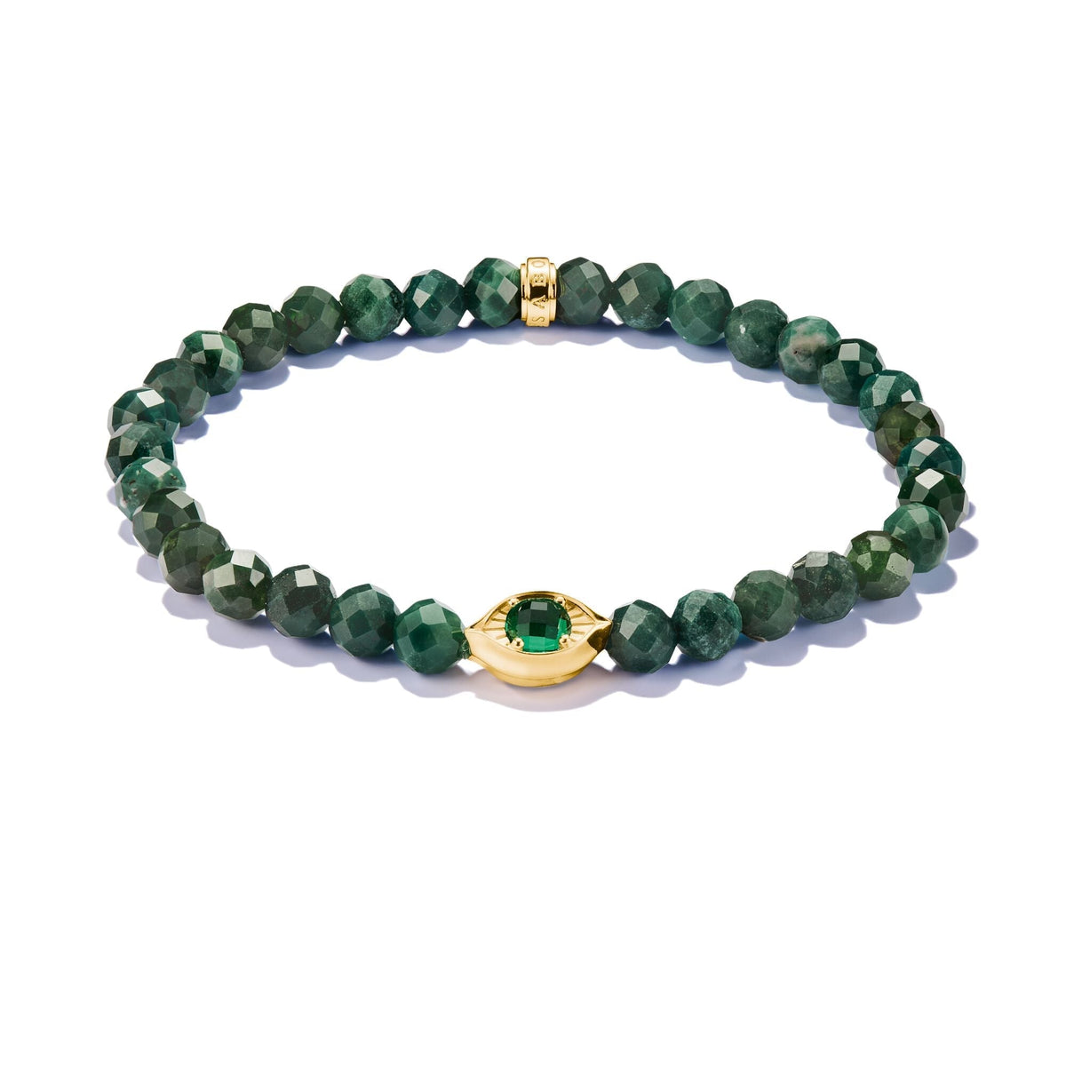 THOMAS SABO Moss Agate Eye Bead Bracelet