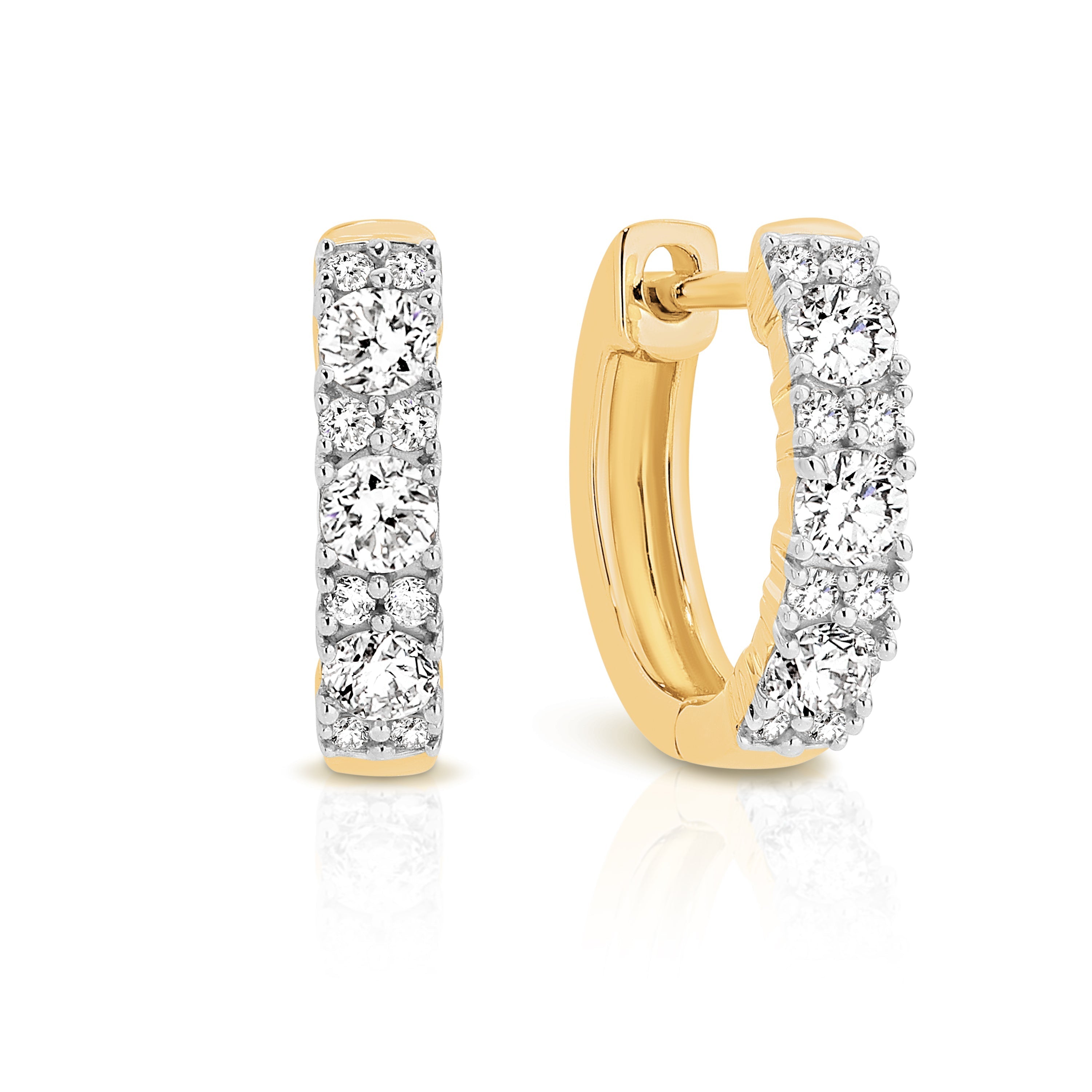9ct 0.50ct diamond huggies