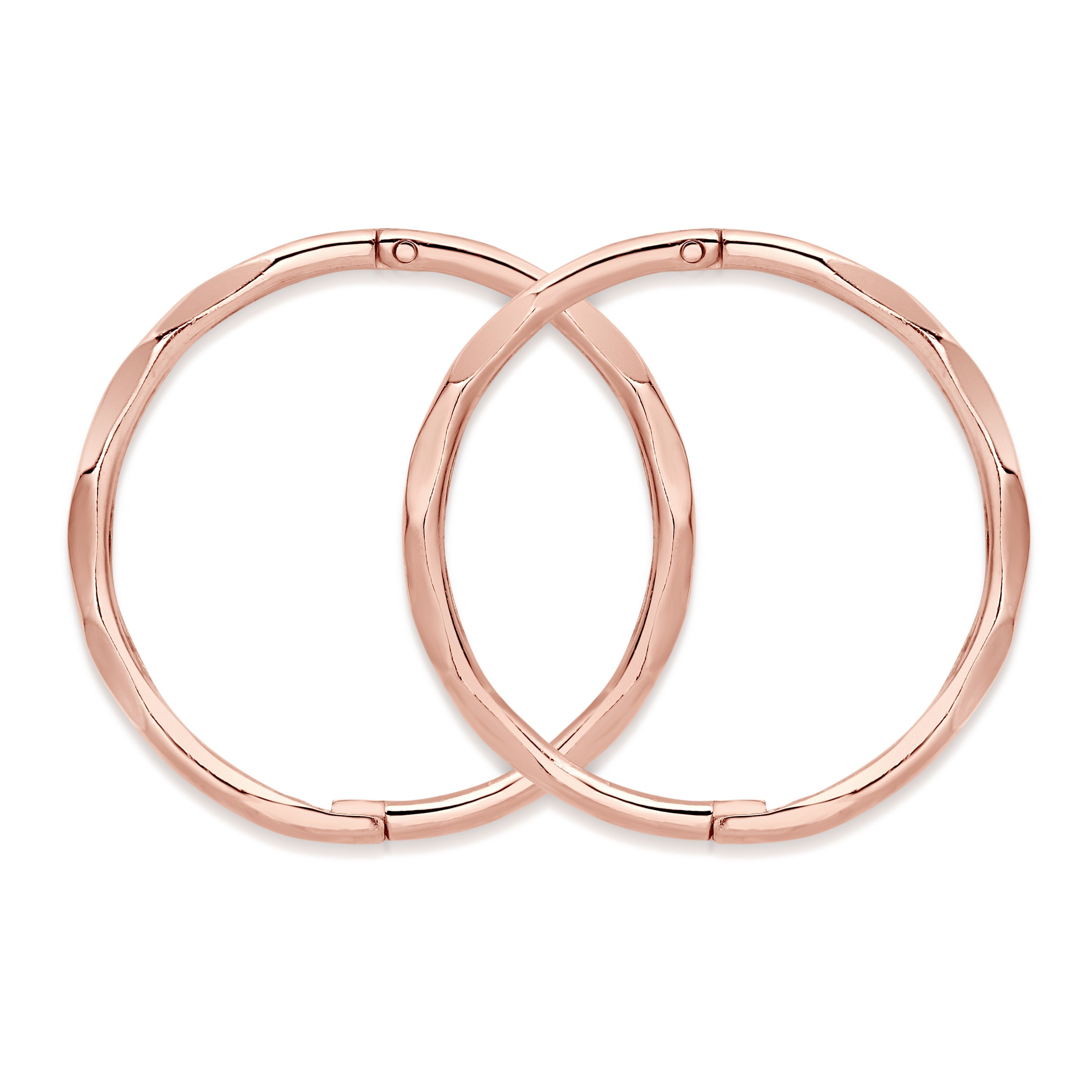 9ct rose gold large faceted gold sleepers