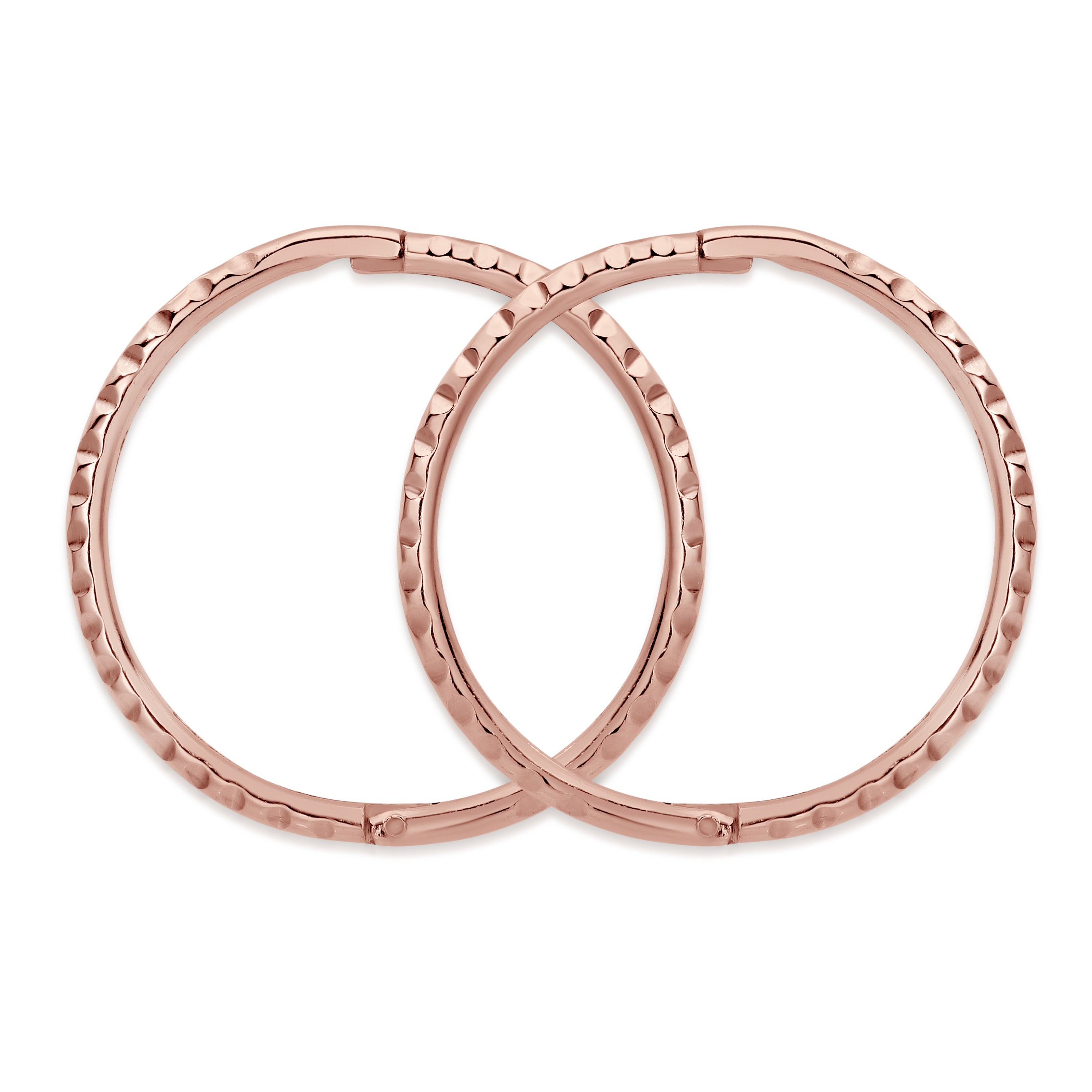 9ct rose gold large twist gold sleepers