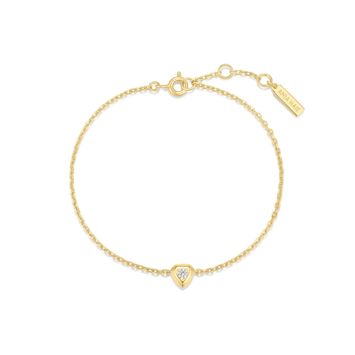Ania Haie Gold Sparkling Tiny Shield Bracelet