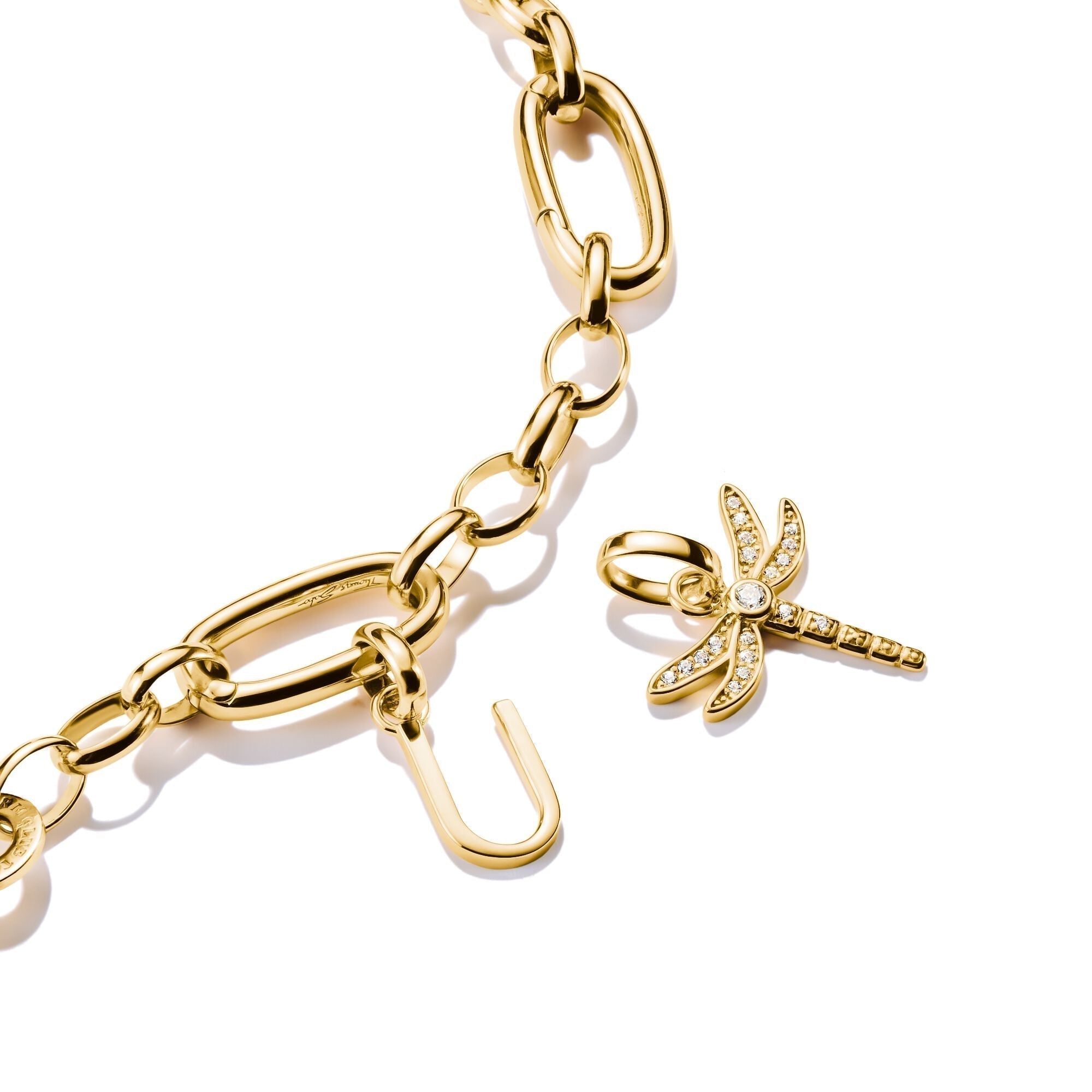 THOMAS SABO Connect Charm letter U Gold