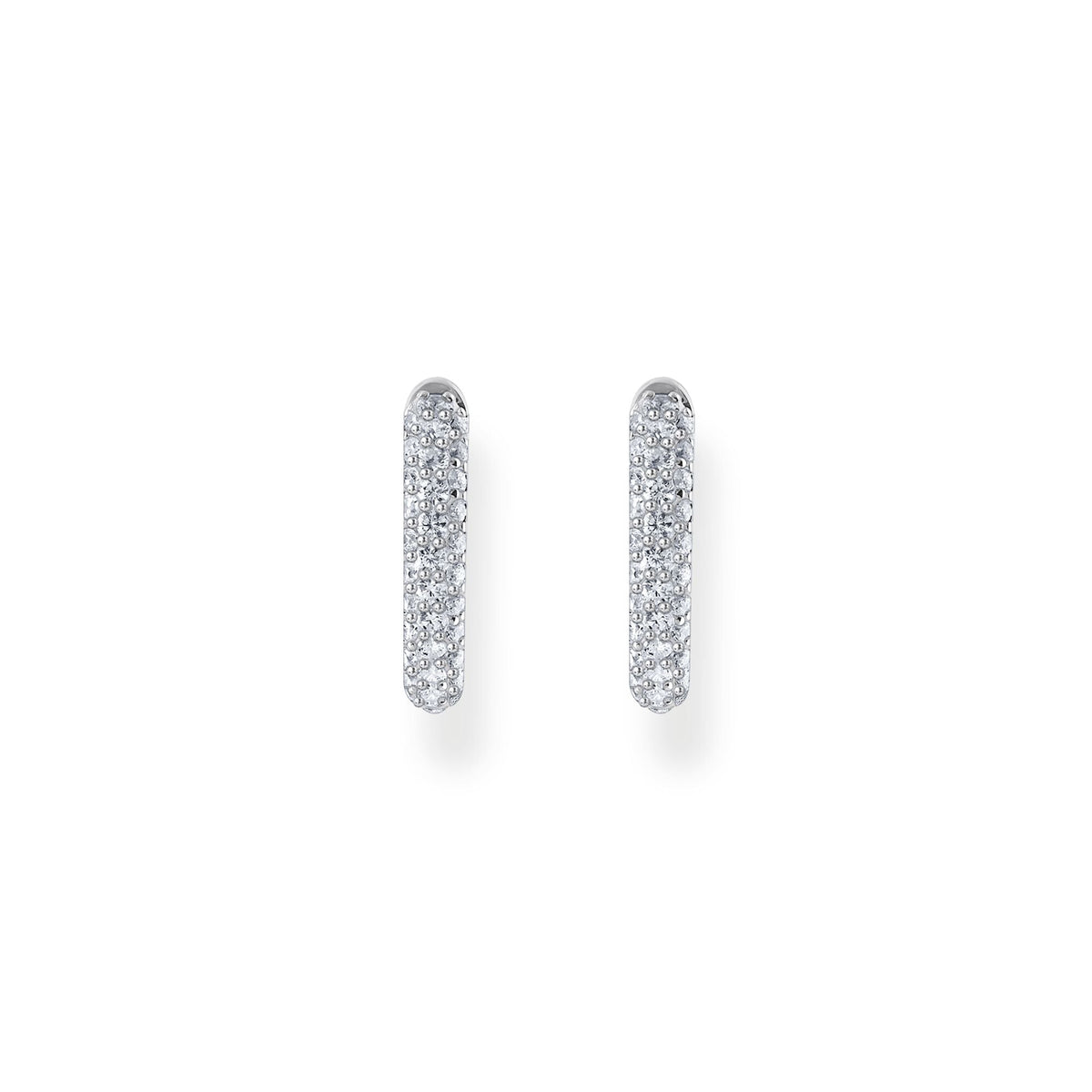 THOMAS SABO Hoop earrings with white zirconia pave