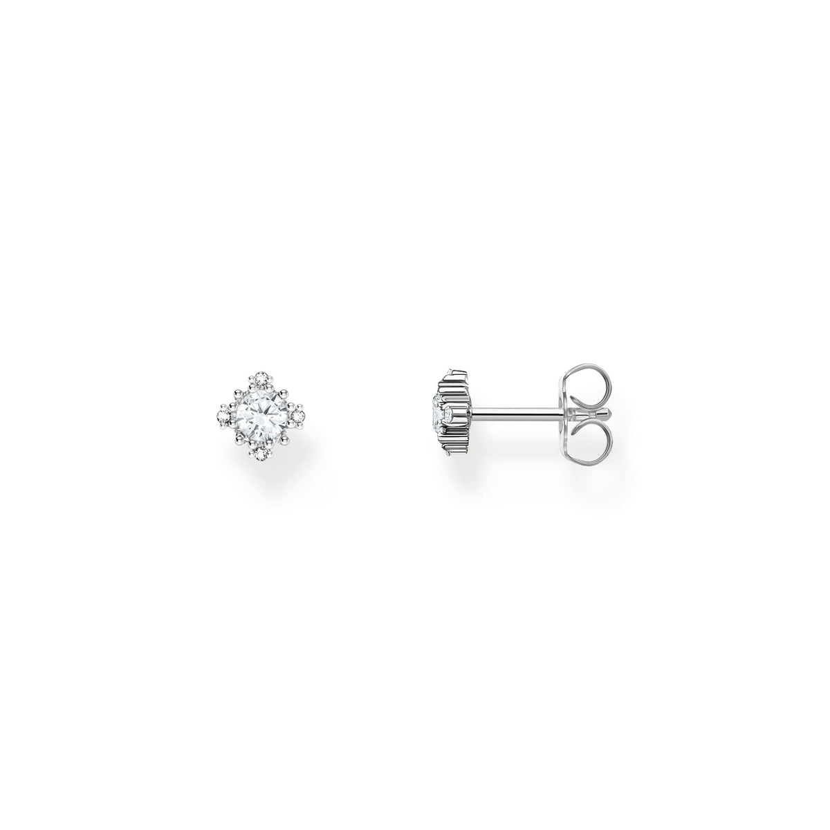 THOMAS SABO Vintage Romance Small ear studs with white zirconia