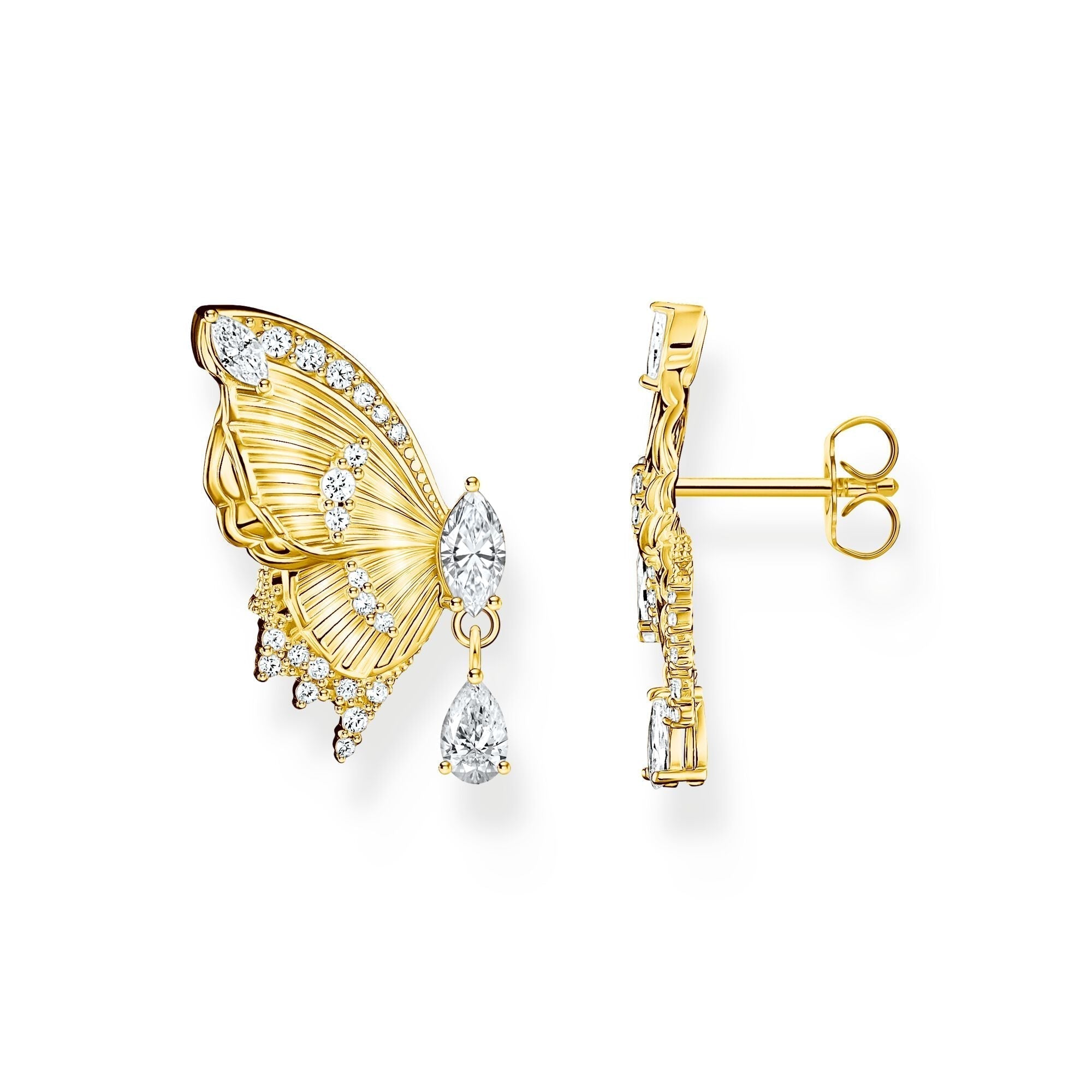 THOMAS SABO Butterfly Paradise Ear Studs in Gold