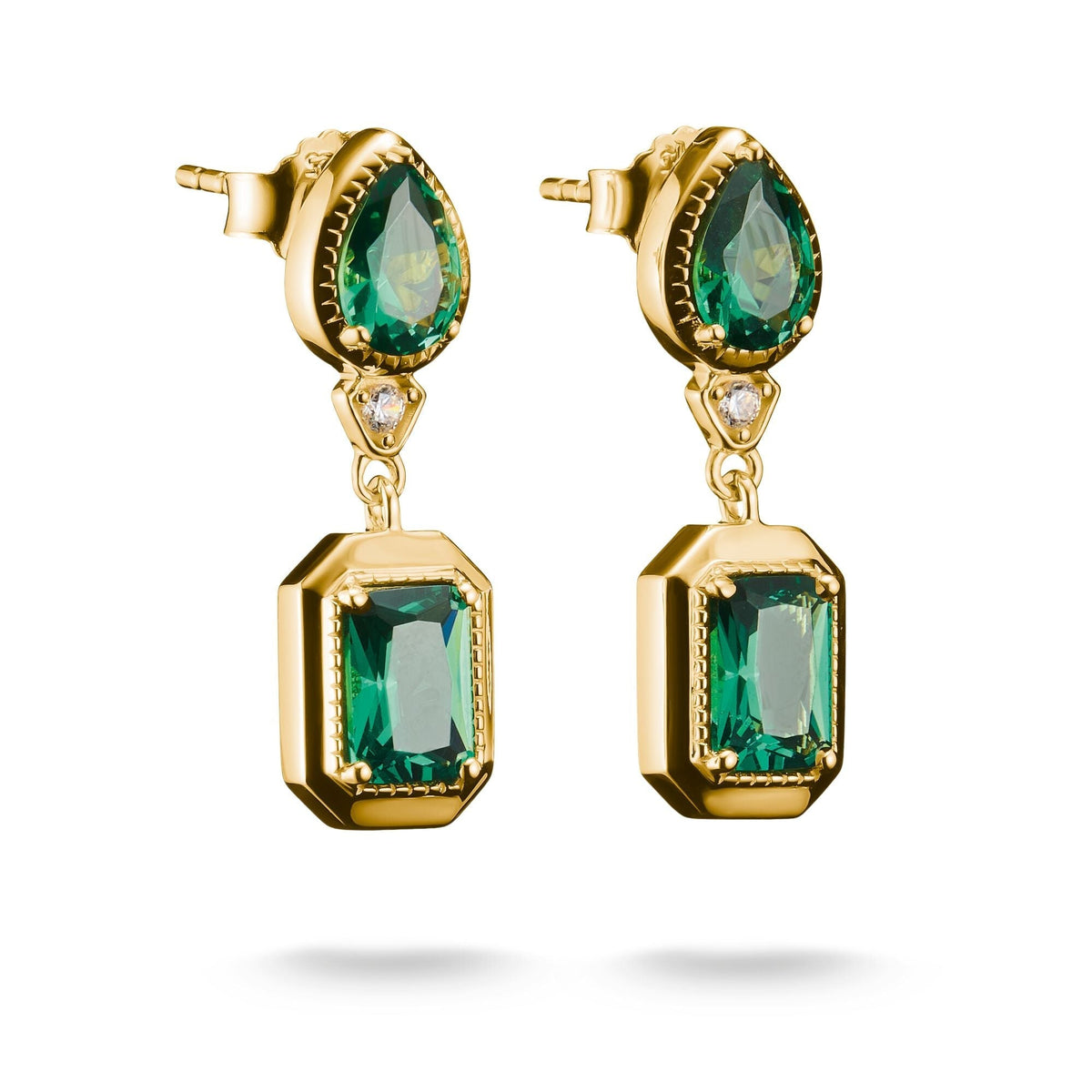 THOMAS SABO Earrings with Green Stones