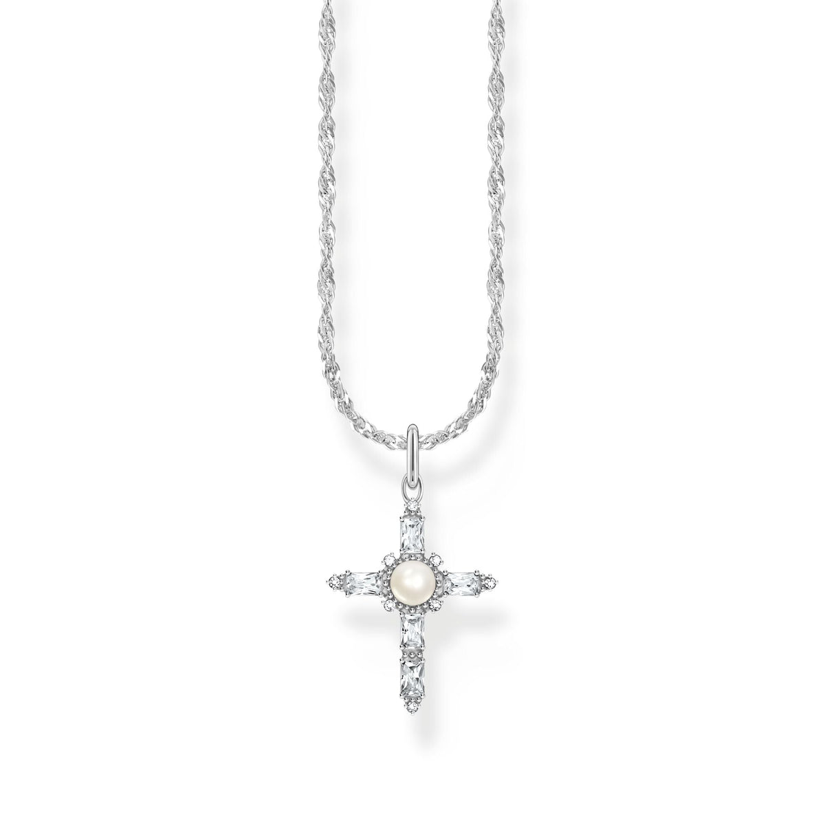 THOMAS SABO Romance Necklace with white cross pendant