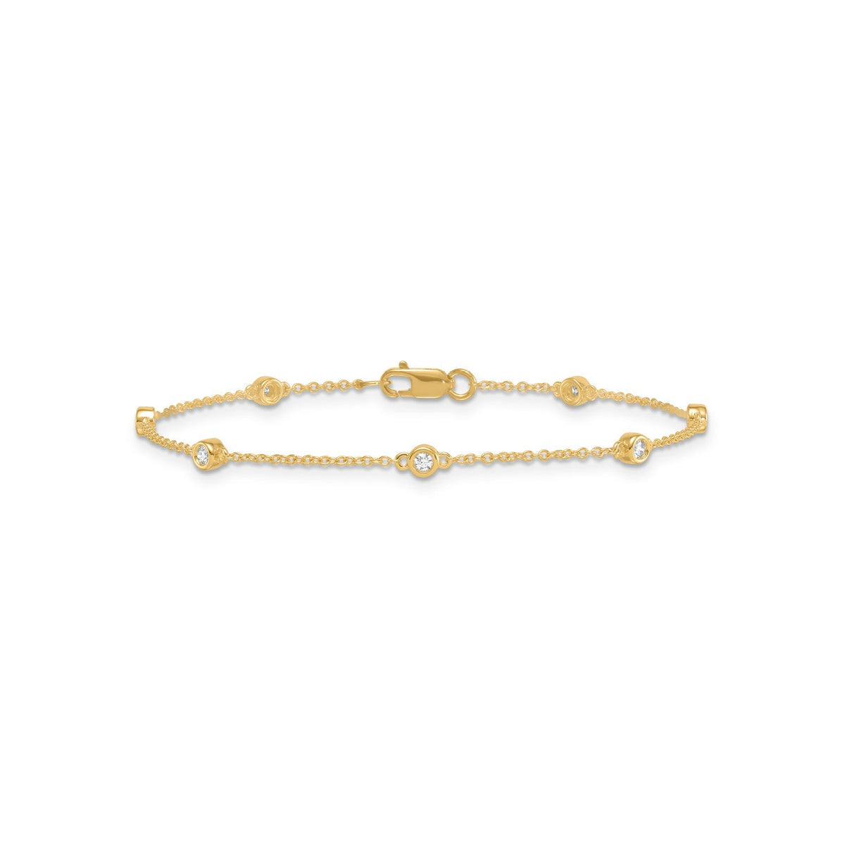 0.15ct Lab Grown Diamond Bracelet in 9ct Yellow Gold