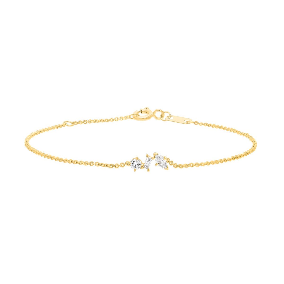 0.25ct Lab Grown Diamond 16-18cm Bracelet in 9ct Yellow Gold