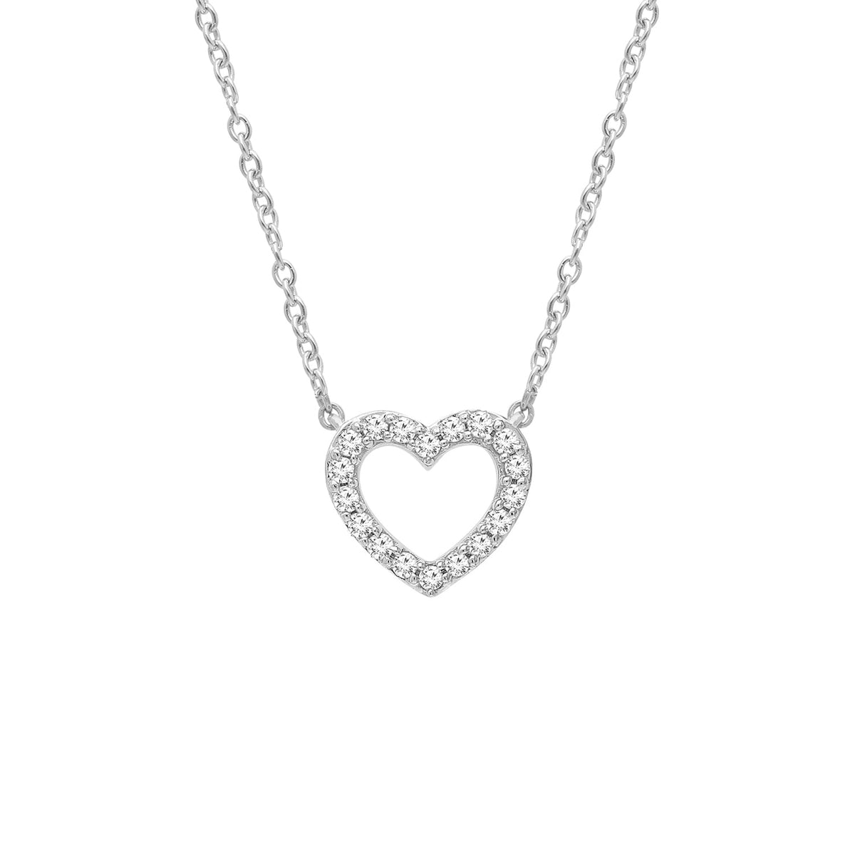 0.1ct Lab Grown Diamond Necklace in 9ct White Gold