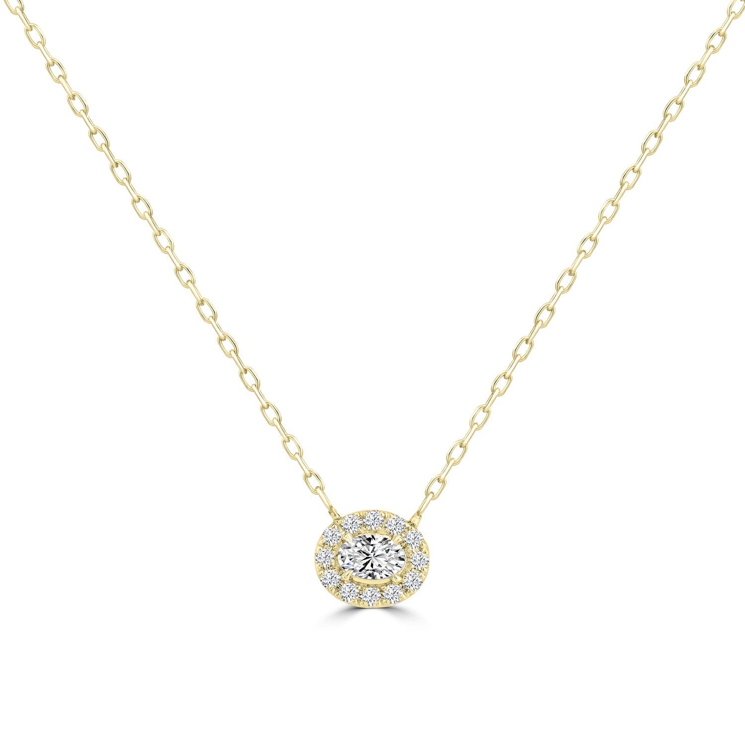 0.78ct Lab Grown Diamond Necklace in 18ct Yellow Gold