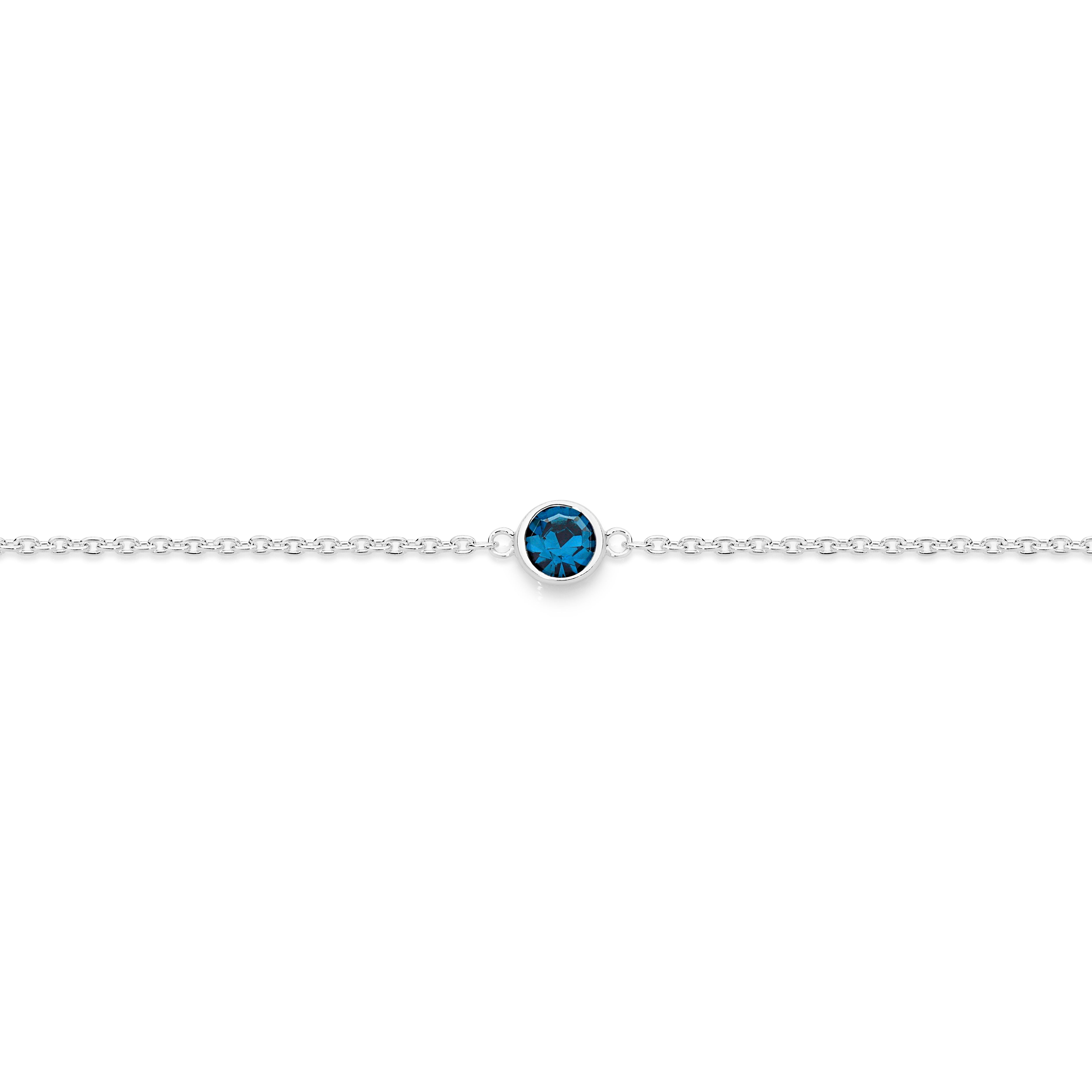 Silver DECEMBER Birthstone Bracelet