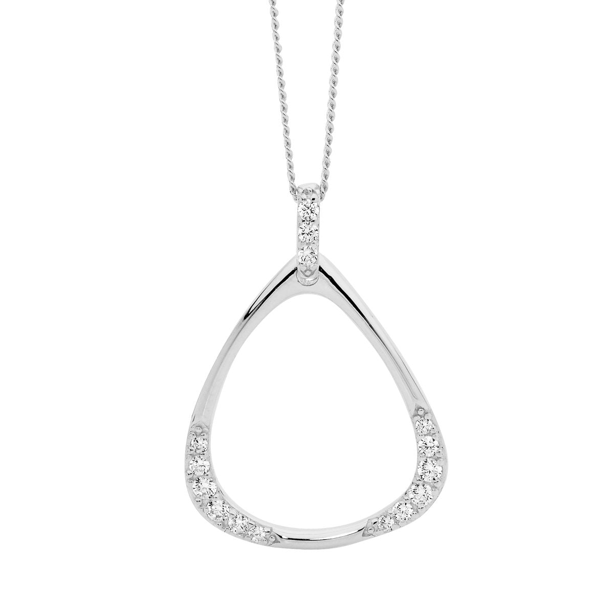 Sterling silver cubic zirconia necklet