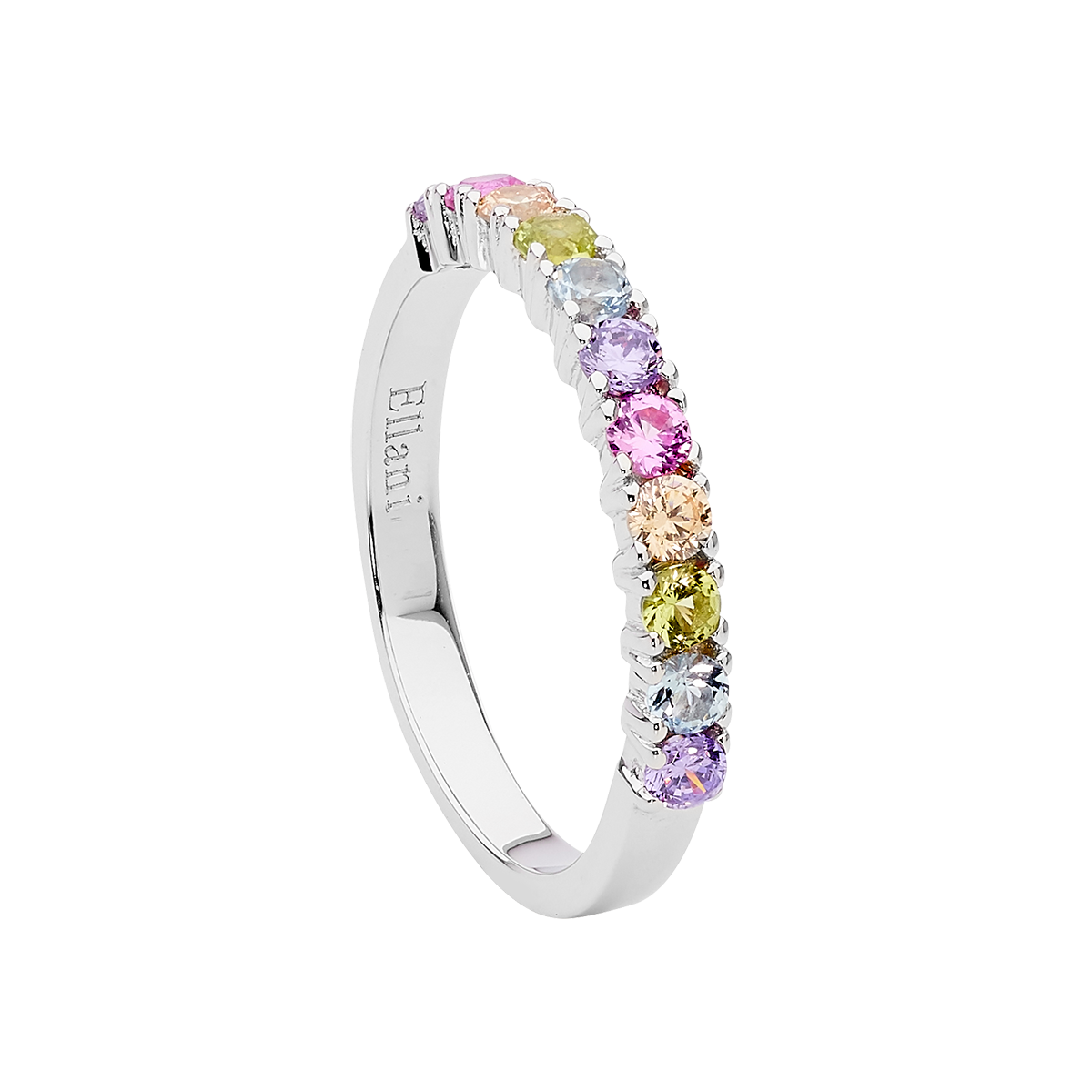 Sterling Silver Multicoloured Cubic Zirconia Ring