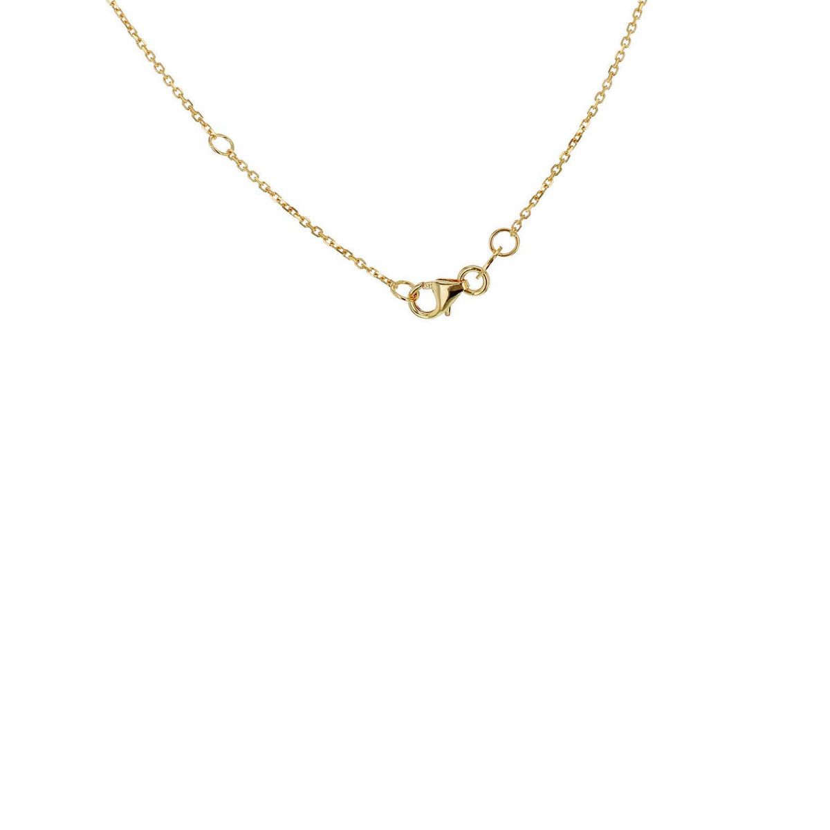 9ct Yellow Gold Diamond Cut Oval Necklace 43-46cm
