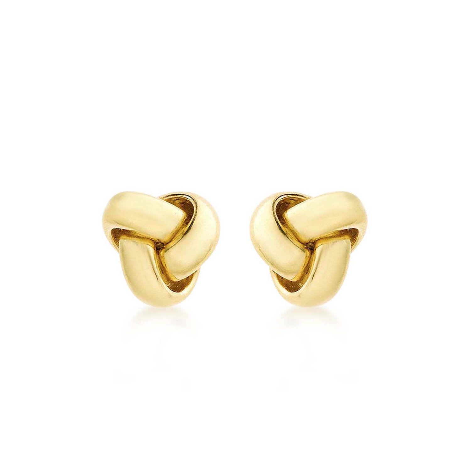 9ct Yellow Gold 8mm Knot Stud Earrings