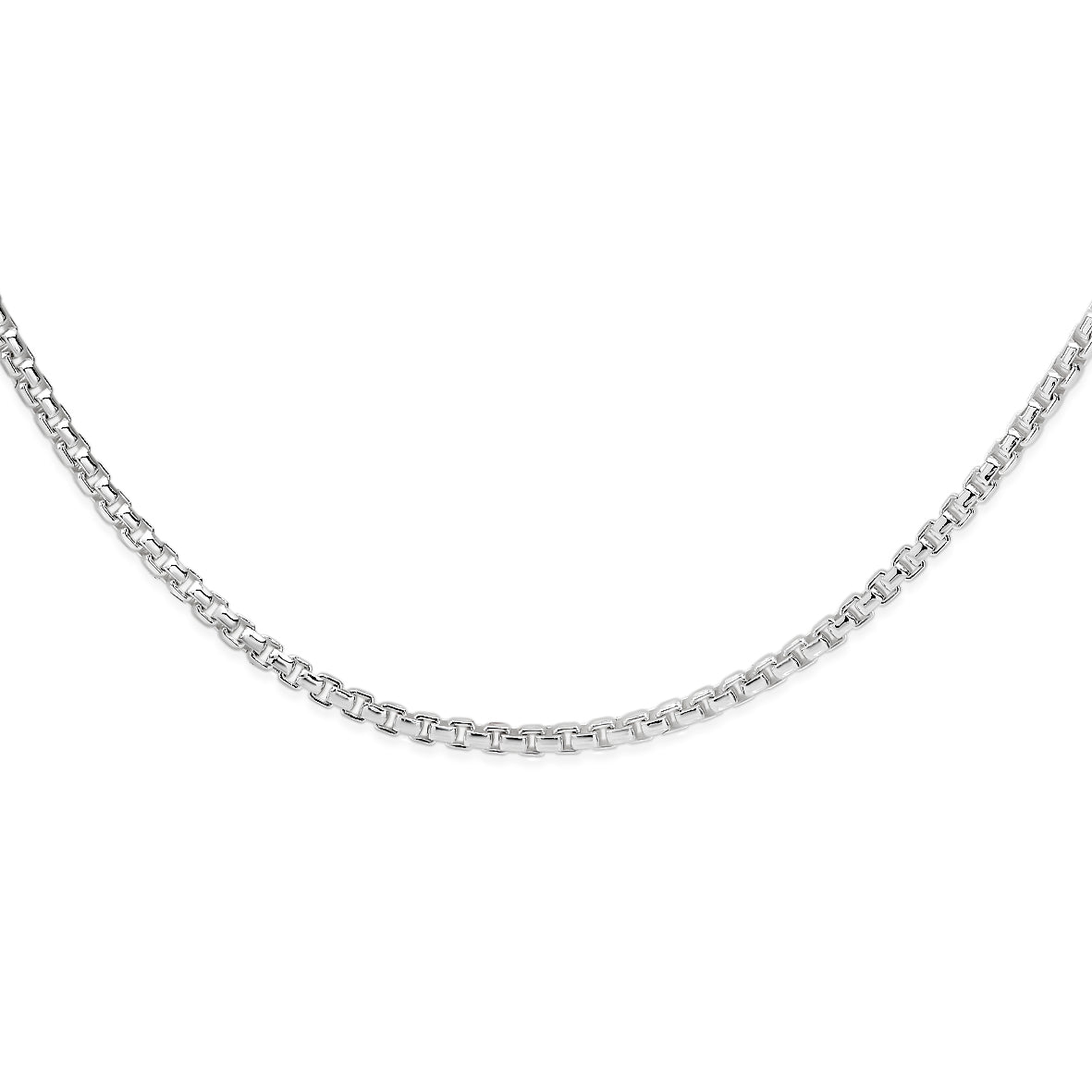 Sterling silvervenetian box link chain