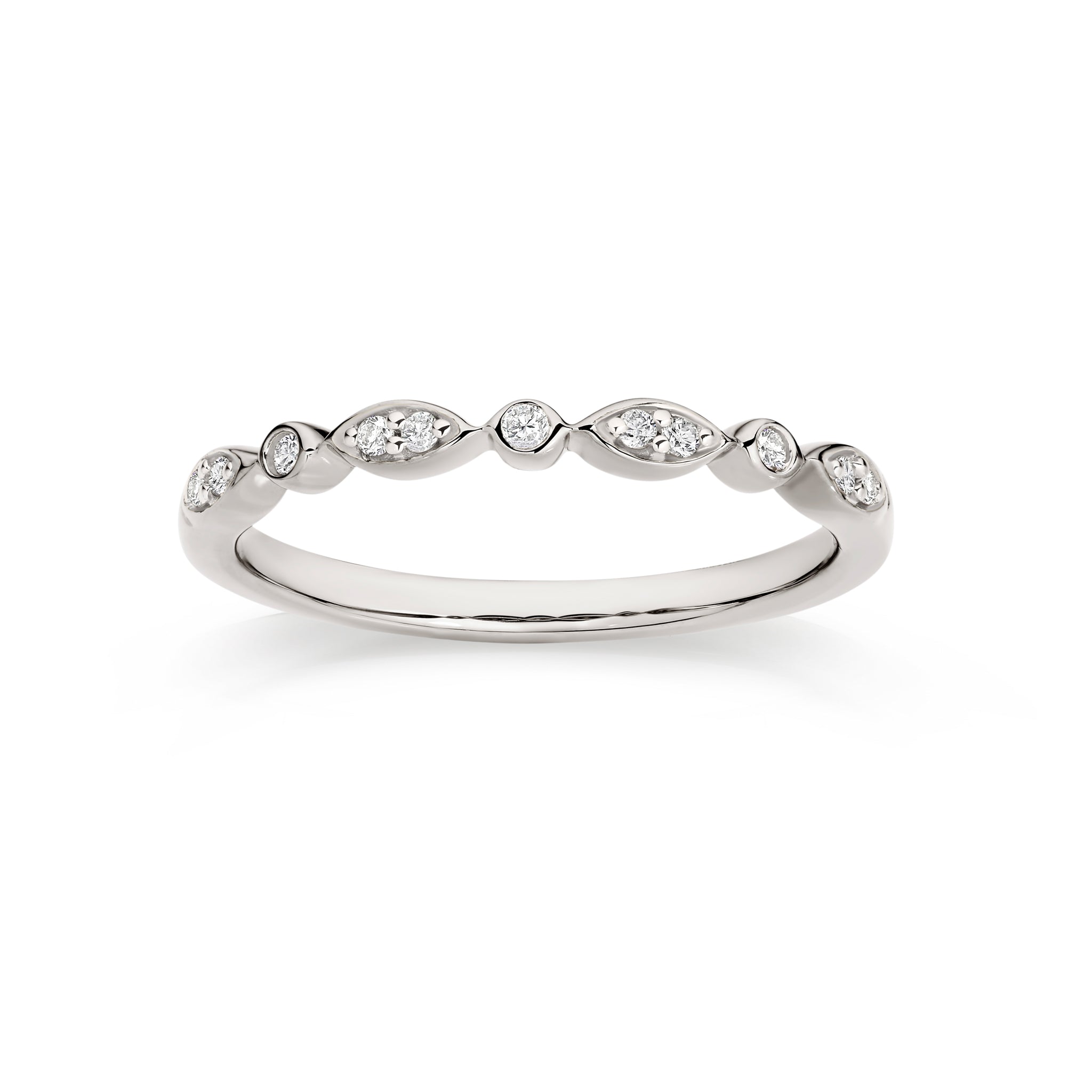 9ct white gold 0.10ct diamond ring