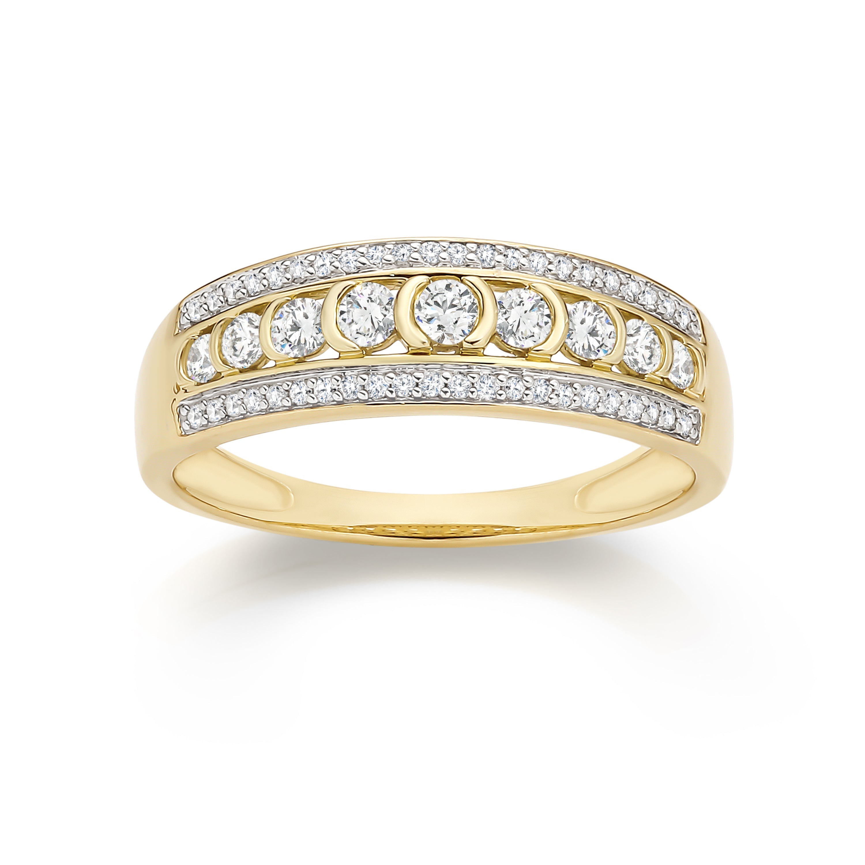 9ct gold 0.50ct diamond ring