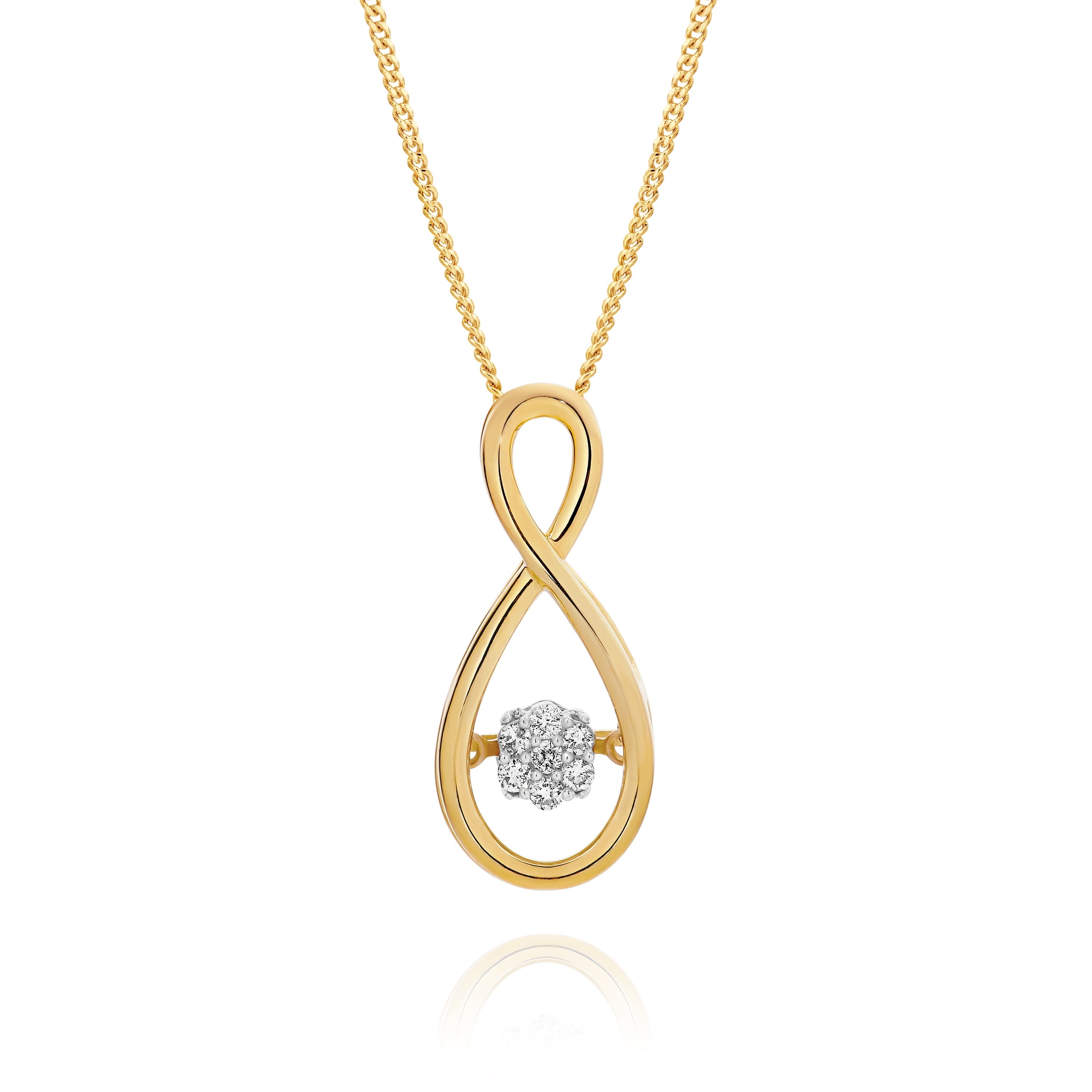 9ct 0.07ct dancing diamond pendant