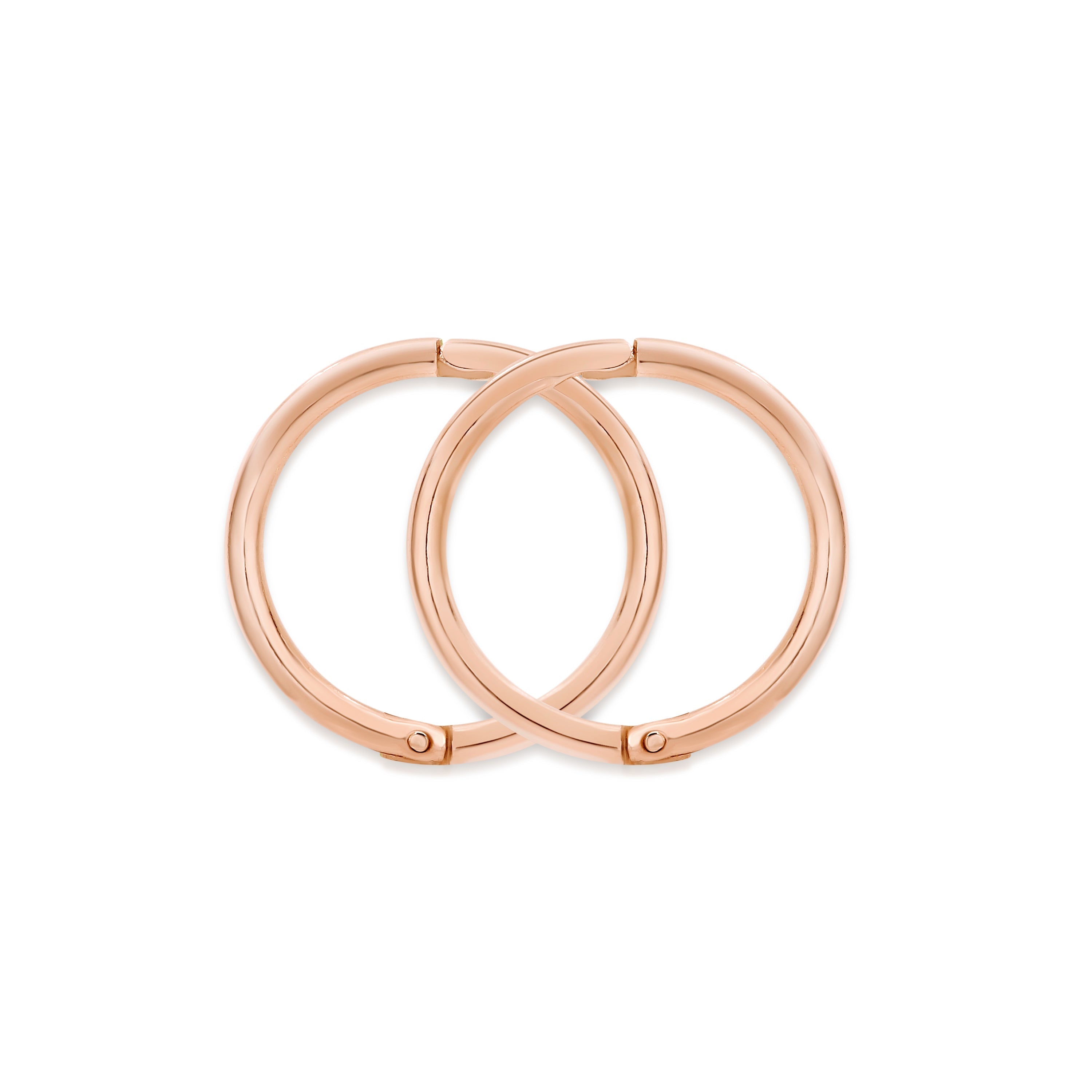 9ct rose gold MINI plain gold sleepers