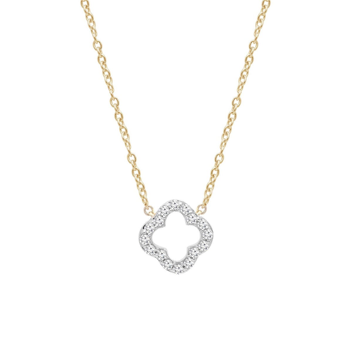 0.09ct Lab Grown Diamond Necklace in 9ct Yellow Gold