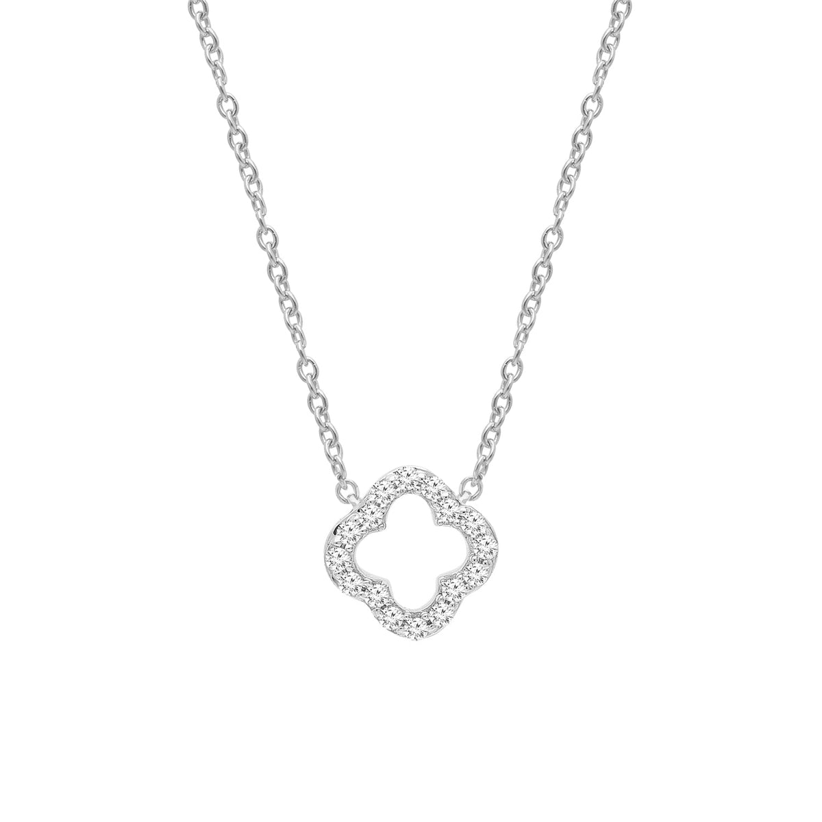 0.09ct Lab Grown Diamond Necklace in 9ct White Gold