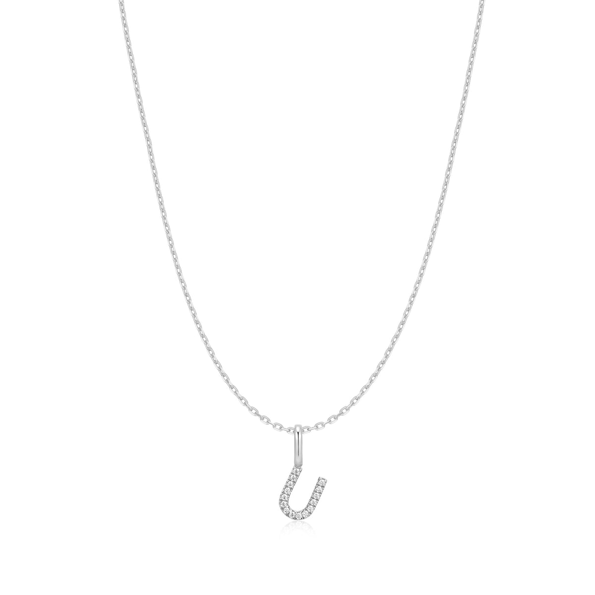 Ania Haie Silver Letter U Initial Necklace