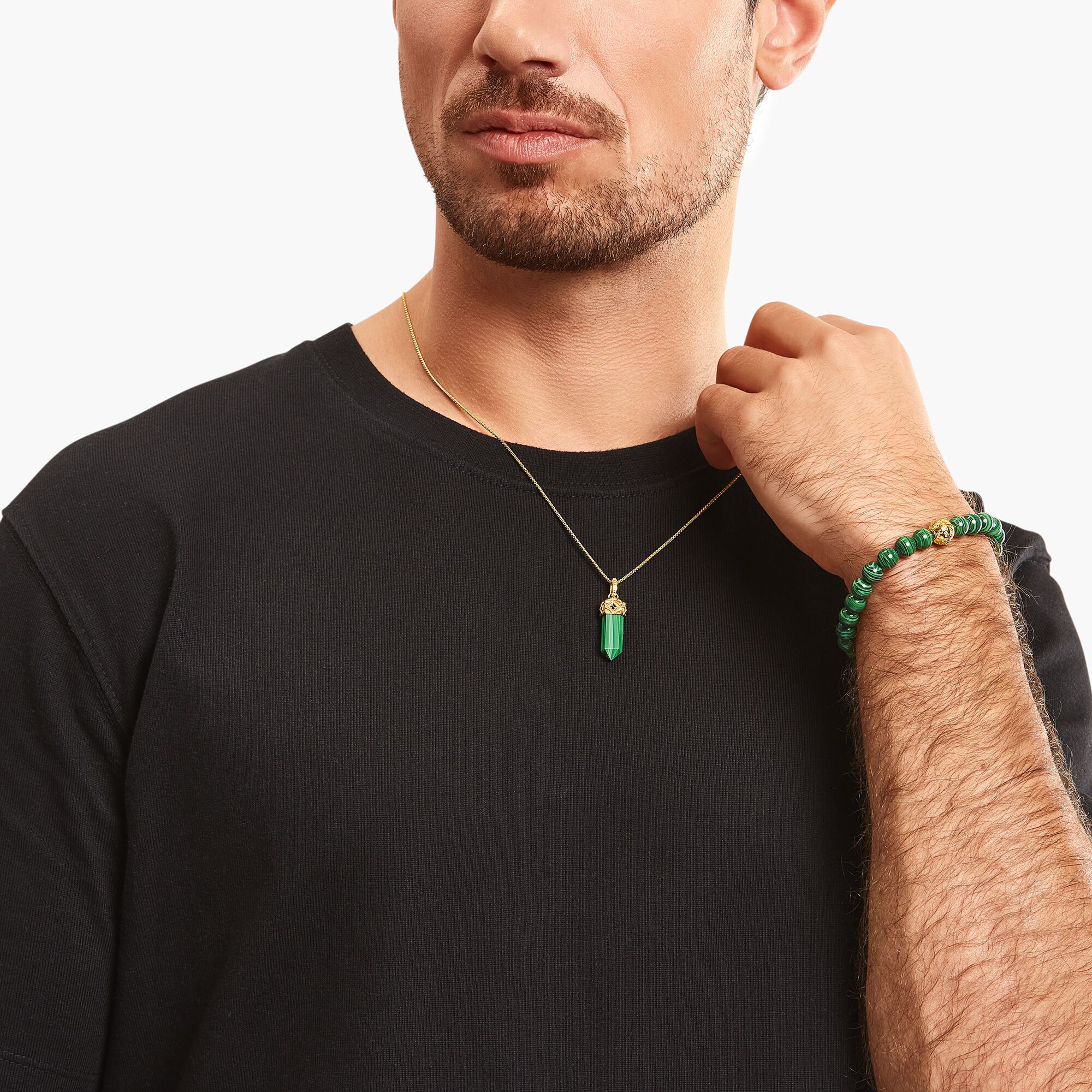 THOMAS SABO Malachite Crystal Pendant