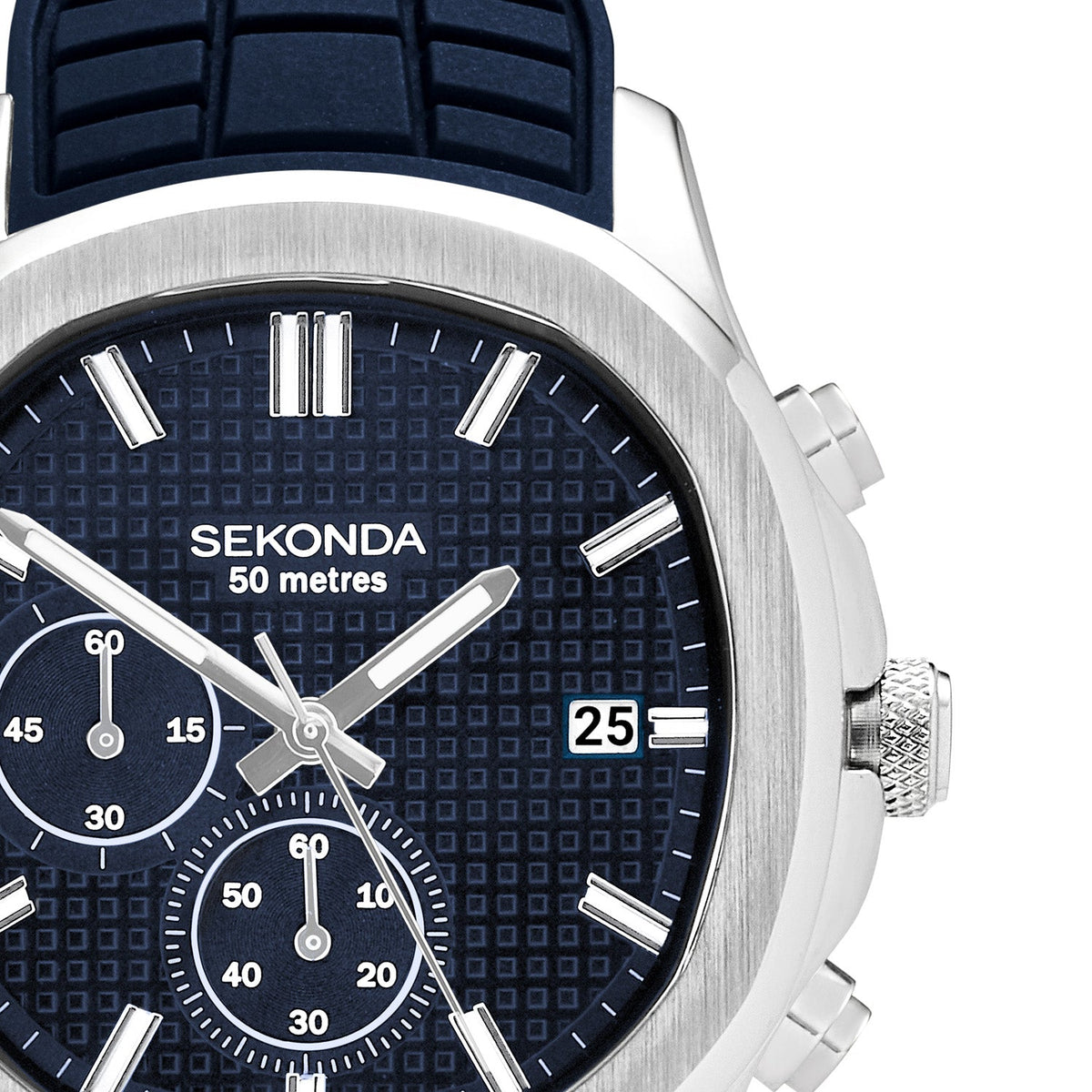 Sekonda Mens Octaire Blue Dial Blue Rubber 40mm Watch