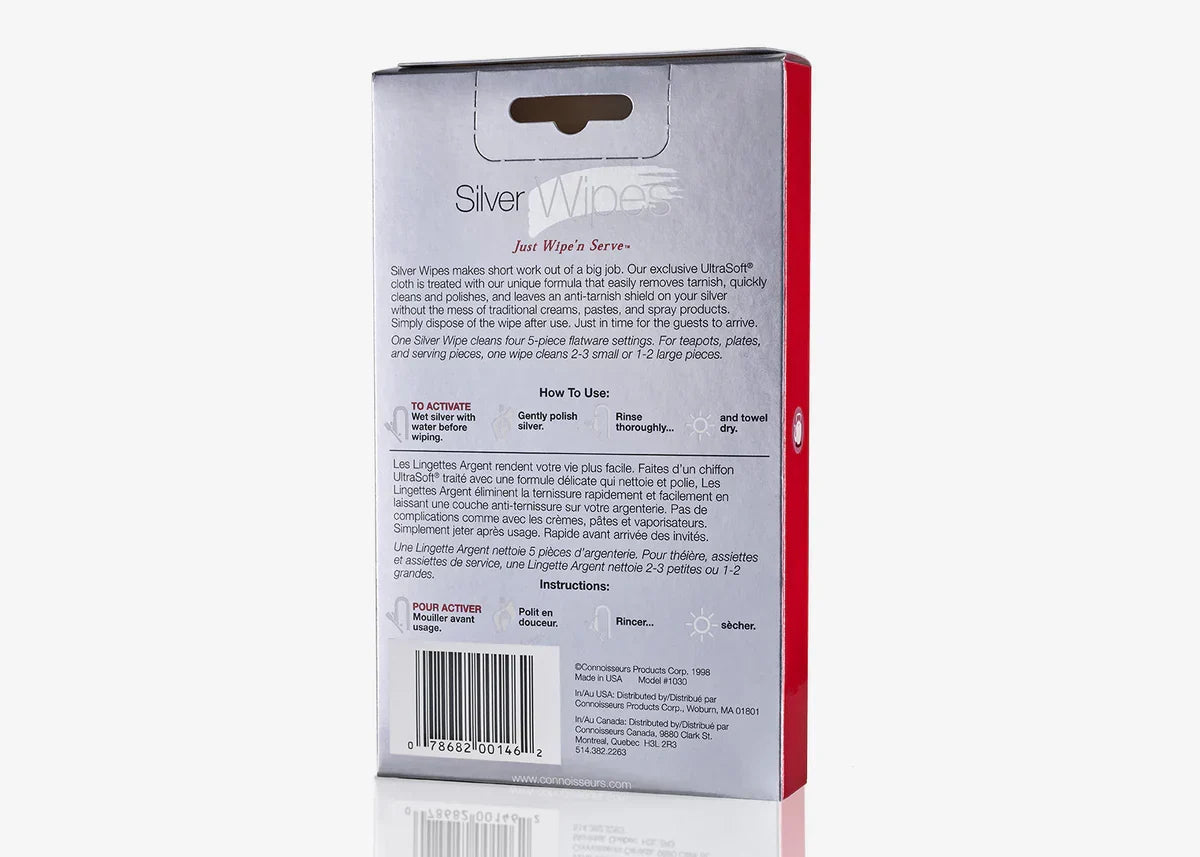 Connoisseurs 10 Dry Silver Wipes