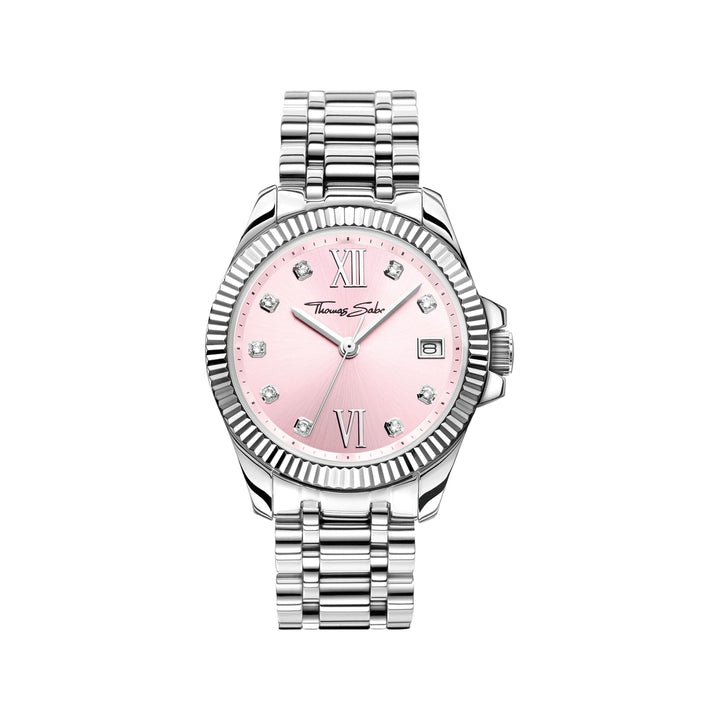 THOMAS SABO Watch Divine Pink with Stones Silver Coloured