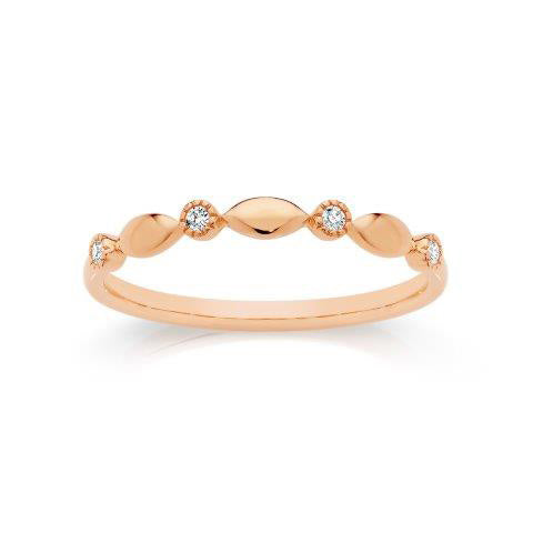 9ct Rose Gold 0.05ct Diamond Ring