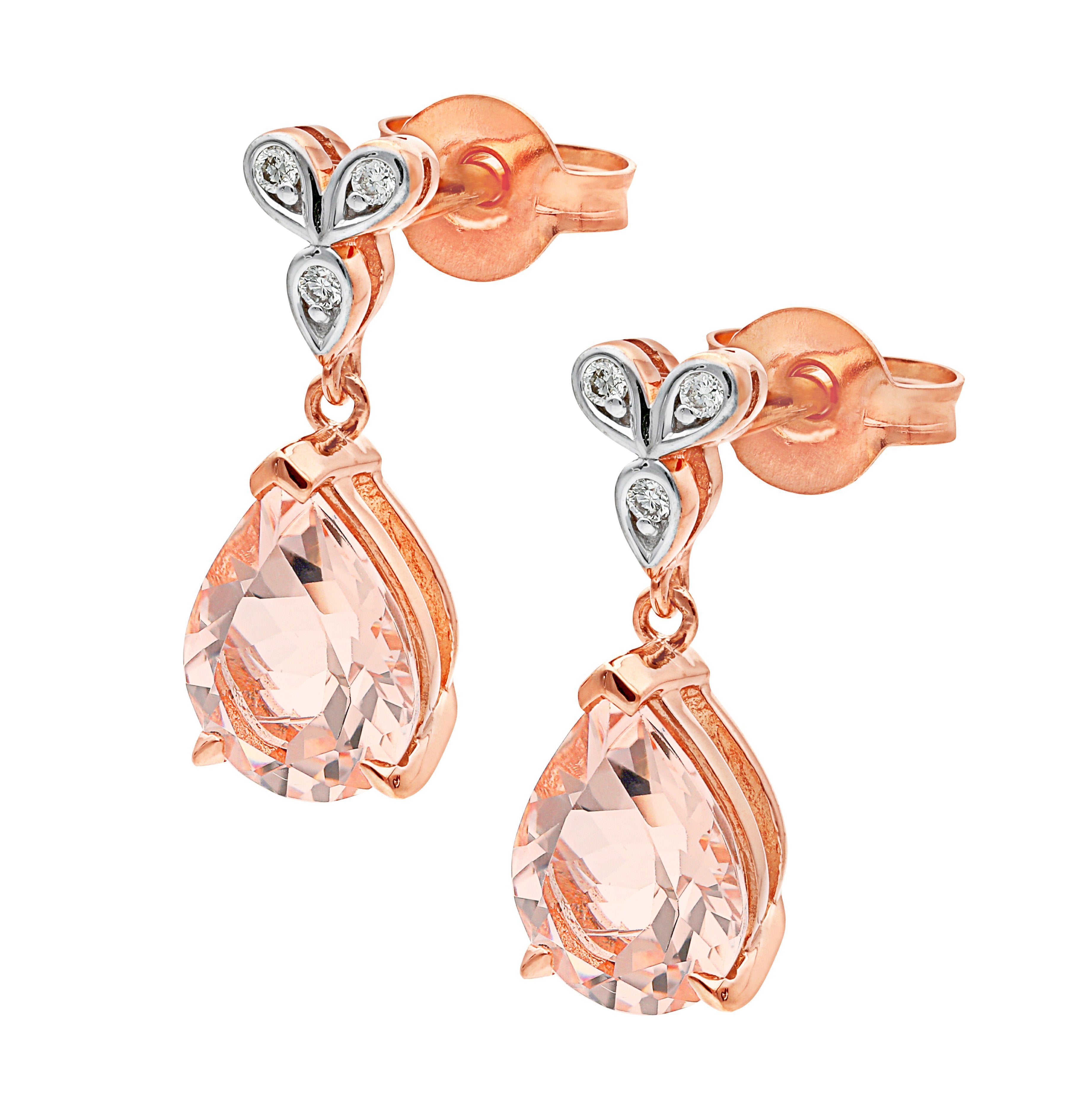 Morganite and 2024 diamond earrings