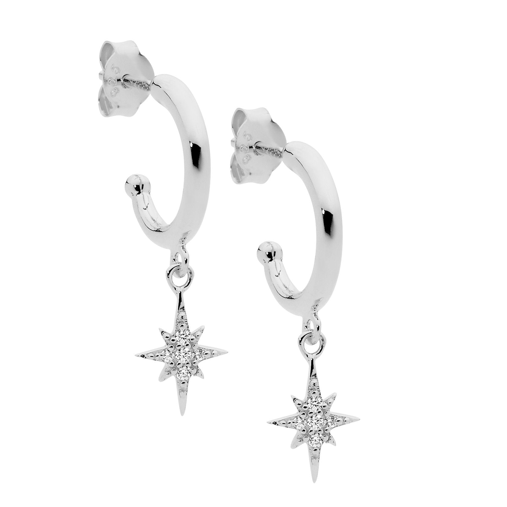 Sterling silver cubic zirconia earrings